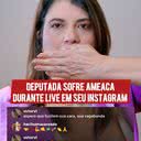 Imagem Deputada Federal do RN é xingada e sofre ameaça de morte, durante live dentro do plenário da Câmara