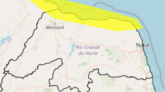 Inmet alerta para ventos costeiros em 23 cidades do RN - Reprodução