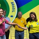 Ex-primeira-dama Michelle Bolsonaro confirmou que a deputada federal Carla Dickson vai integrar o Partido Liberal - Simone Santos
