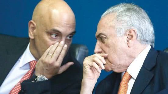 Alexandre de Moraes e Michel Temer - Reprodução/Internet