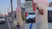 Os patinetes elétricos em Natal não só facilitam a locomoção, mas também promovem criatividade e humor no cotidiano da cidade. - Divulgação