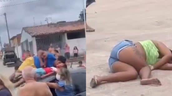 Família é arremessada de moto após colisão com carro no interior do RN