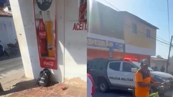 O autor do crime confessou ter esfaqueado a vítima e foi detido em flagrante pela Polícia Militar no local do incidente. - Reprodução