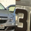 Idoso é preso por adulterar placa de carro com fita isolante - Reprodução