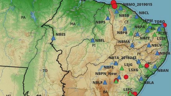 Abalos sísmicos foram registrados no Rio Grande do Norte, Bahia, Ceará, Pernambuco e Alagoas - LabSis/UFRN