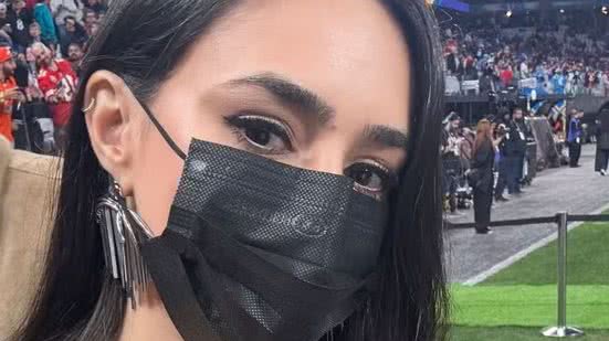 Após aparecer com máscara em evento, Bruna Biancardi explica como uma simples espinha evoluiu para uma infecção grave - Reprodução