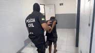 Após os procedimentos legais, o suspeito foi encaminhado ao sistema prisional - Divulgação/Polícia Civil do RN