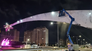 Agora, as equipes responsáveis pelos trabalhos concentram os esforços na parte superior da estrutura, posicionada sobre a rodovia federal - Seinfra