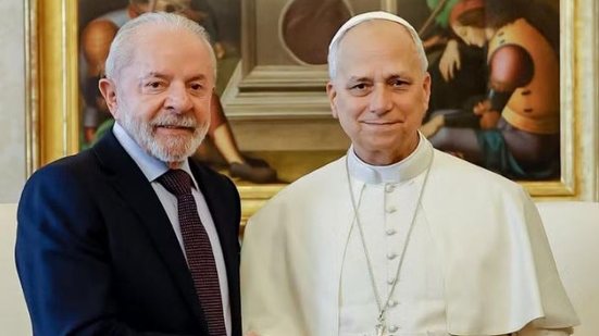Primeira reunião entre os dois líderes desde a escolha do novo pontífice, que sucedeu o papa Francisco. - Foto: Divulgação/Ricardo Stuckert