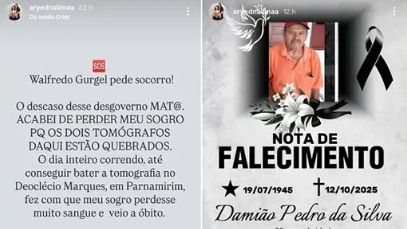 A falta de tomógrafos no Walfredo Gurgel leva a morte de paciente e reacende críticas sobre a saúde pública no RN. - Reprodução/Redes sociais