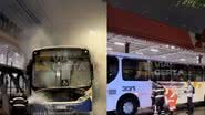 O motorista percebeu uma falha mecânica e conseguiu sair do ônibus antes que as chamas se espalhassem. - reprodução redes Via Certa