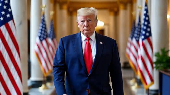 Trump destaca que a redução de impostos pode ocorrer quando tarifas sobre outros países forem implementadas, beneficiando muitos americanos. - Reprodução/Meta IA