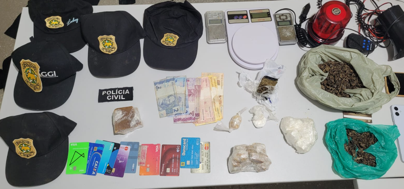Materiais apreendidos pela Polícia Civil. Foto: Divulgação/Polícia Civil do RN 
