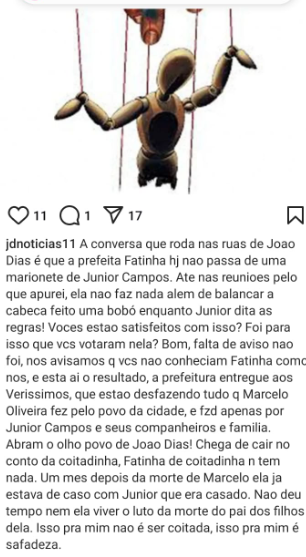 Print de uma das publicações. Foto: Divulgação/Polícia Civil do RN