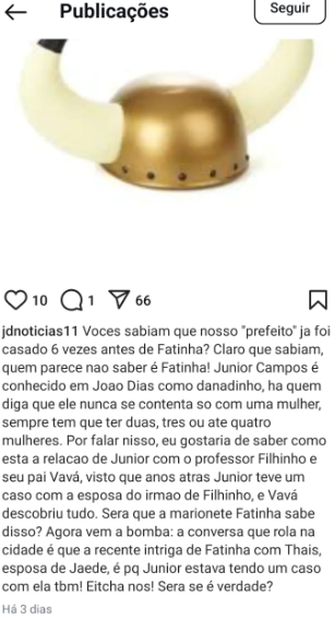 Print de uma das publicações. Foto: Divulgação/Polícia Civil do RN