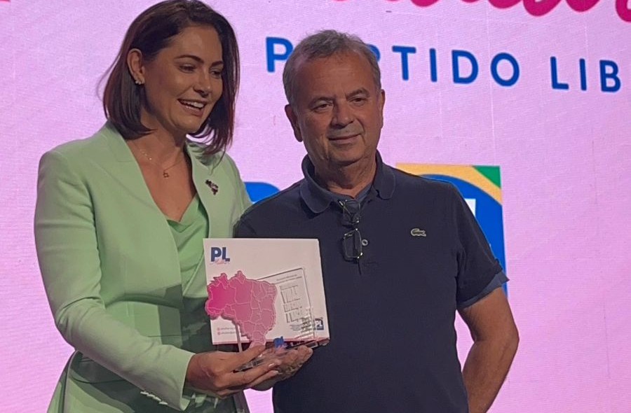 MIchelle Bolsonaro e Rogério Marinho