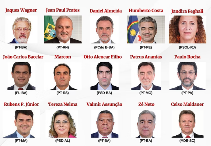 parlamentares que apresentaram emendas contag