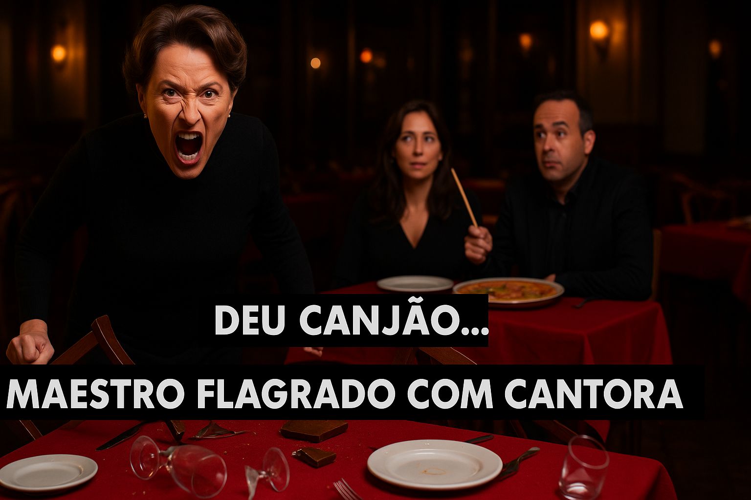 imagem IA barraco em restaurante