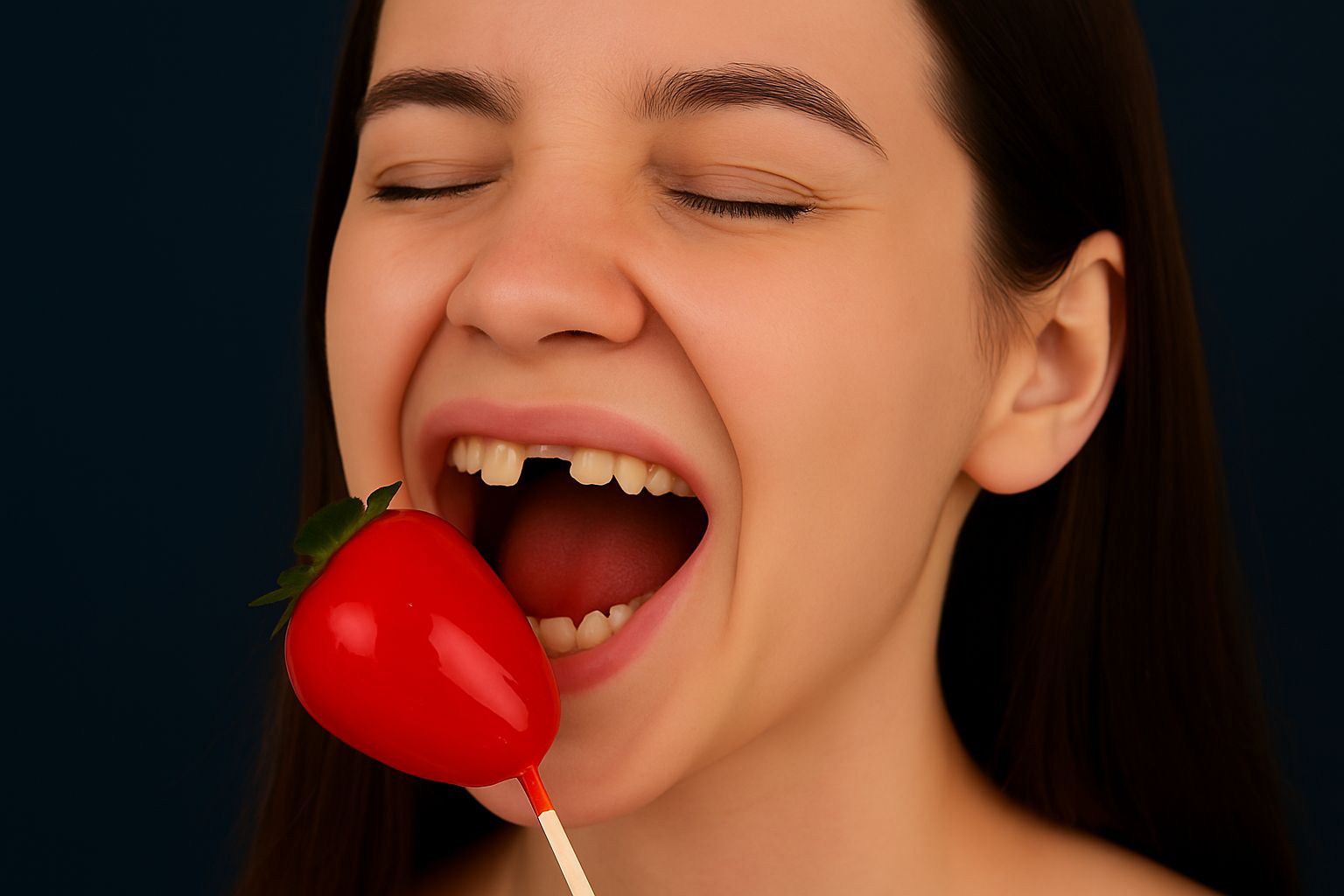 mulher dente quebrado
