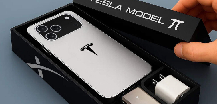 Modelo do Testa Pi Max, primeiro smartphone da marca.
