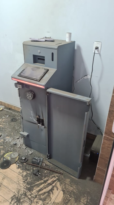 Estrago causado pela ação dos criminosos. Foto: Divulgação