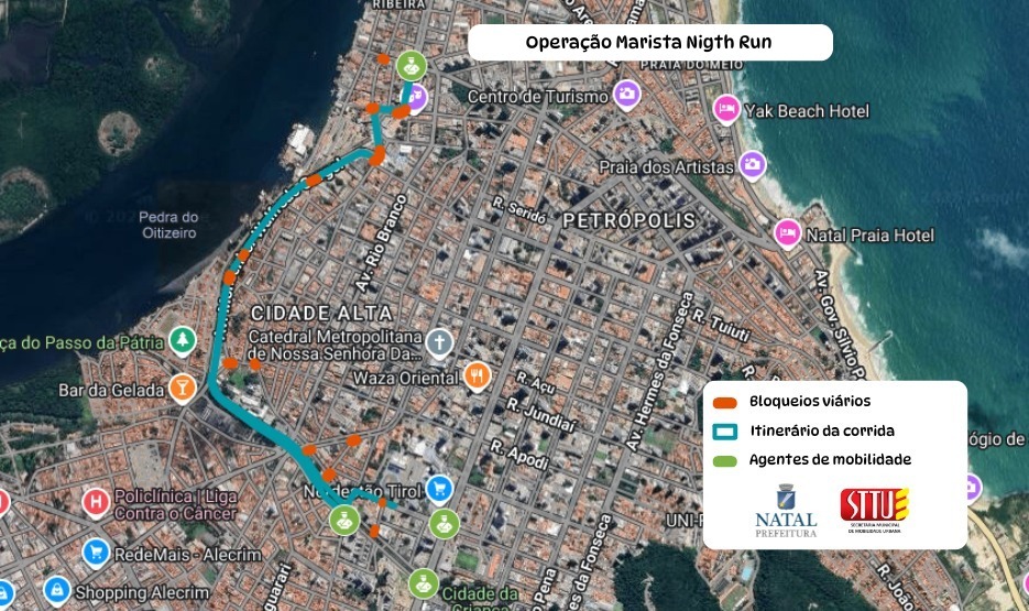percurso corrida marista