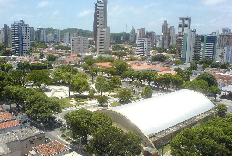 Vista da Praça Cívica, em Petrópolis, zona Leste de Natal.