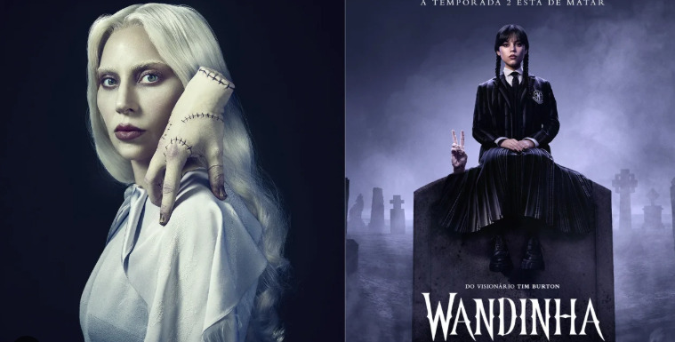 Lady Gaga como Rosaline Rotwood, uma lendária e enigmática professora da Nevermore Academy que cruza o caminho de Wandinha.