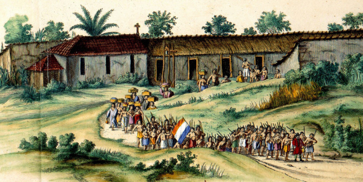 Engenho de Cunhaú, Rio Grande do Norte, detalhe, Frans Post, 1645. Fonte: Ensinar História - Joelza Ester Domingues.
