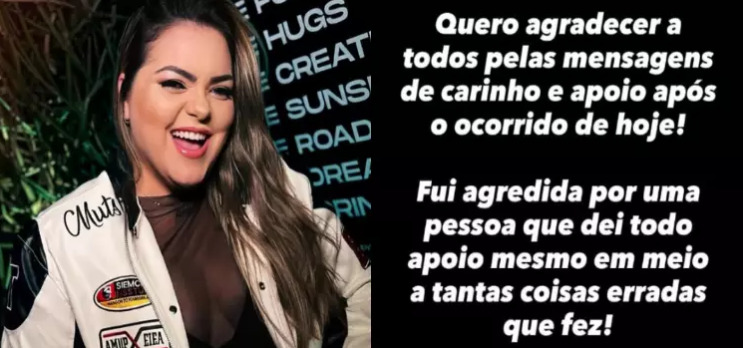 Diversos músicos e influenciadores potiguares publicaram mensagens de apoio a Gisele, destacando a importância de denunciar qualquer tipo de violência. Imagem: reprodução redes sociais.