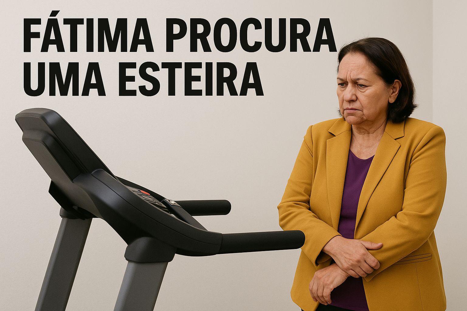 fátima com uma esteira IA